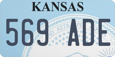 KS license plate 569ADE