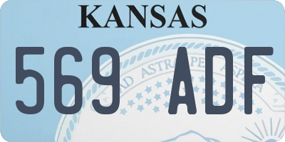 KS license plate 569ADF