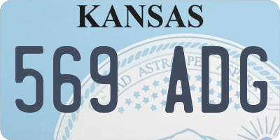 KS license plate 569ADG
