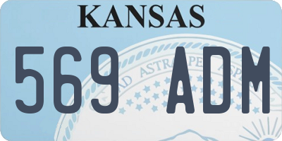 KS license plate 569ADM