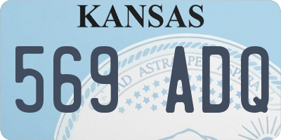 KS license plate 569ADQ
