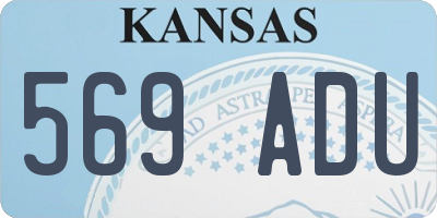 KS license plate 569ADU