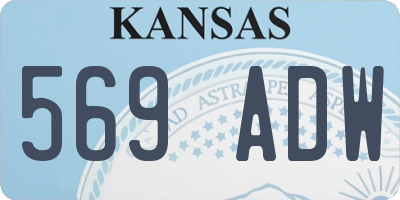 KS license plate 569ADW