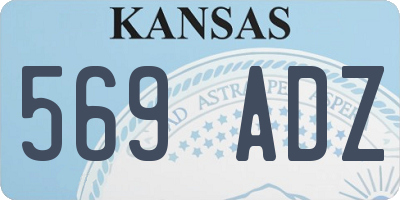 KS license plate 569ADZ