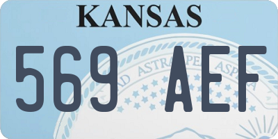 KS license plate 569AEF