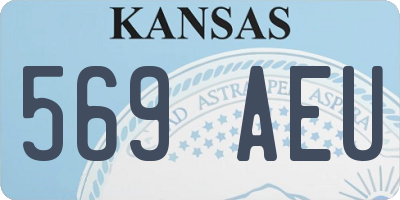 KS license plate 569AEU