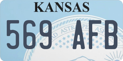 KS license plate 569AFB