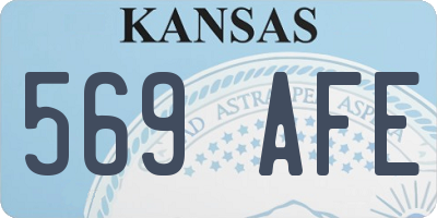 KS license plate 569AFE