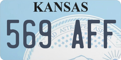 KS license plate 569AFF