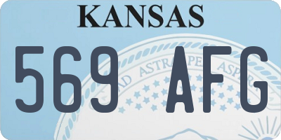 KS license plate 569AFG