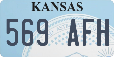 KS license plate 569AFH