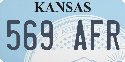 KS license plate 569AFR
