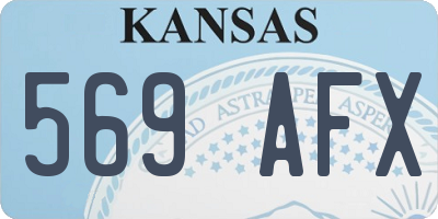 KS license plate 569AFX