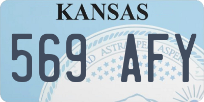 KS license plate 569AFY