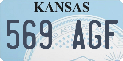 KS license plate 569AGF