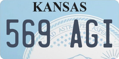 KS license plate 569AGI