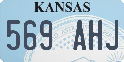 KS license plate 569AHJ