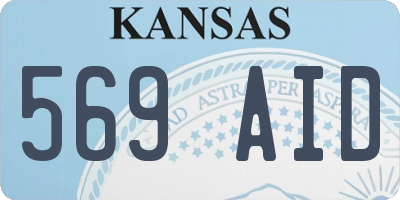 KS license plate 569AID