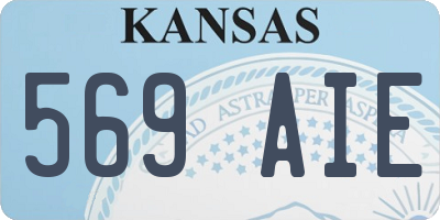 KS license plate 569AIE