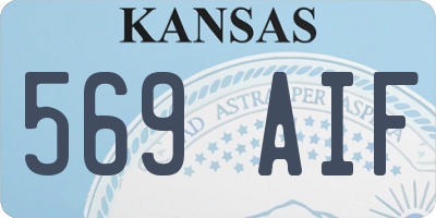 KS license plate 569AIF