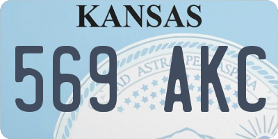 KS license plate 569AKC