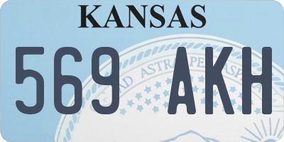 KS license plate 569AKH