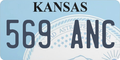 KS license plate 569ANC
