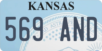 KS license plate 569AND