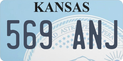 KS license plate 569ANJ