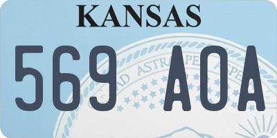 KS license plate 569AOA