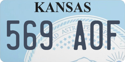 KS license plate 569AOF