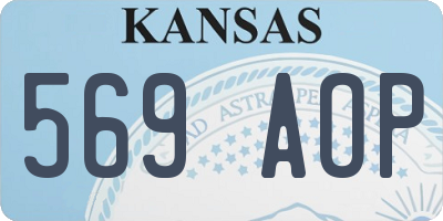 KS license plate 569AOP