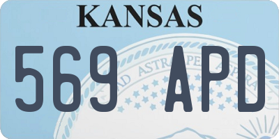 KS license plate 569APD