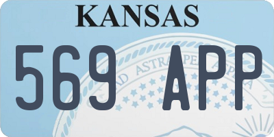 KS license plate 569APP