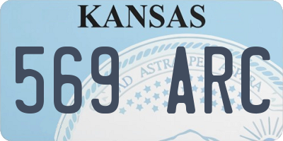 KS license plate 569ARC