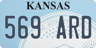KS license plate 569ARD