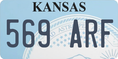KS license plate 569ARF