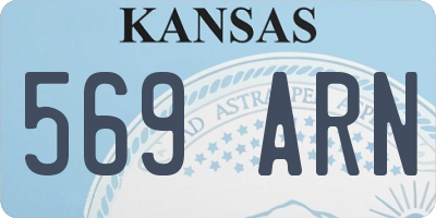 KS license plate 569ARN