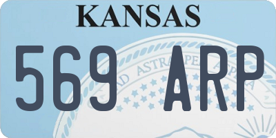 KS license plate 569ARP
