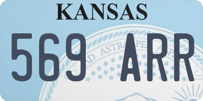 KS license plate 569ARR