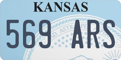 KS license plate 569ARS