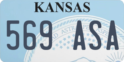KS license plate 569ASA