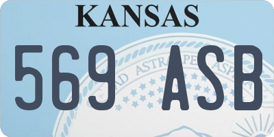 KS license plate 569ASB