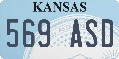 KS license plate 569ASD
