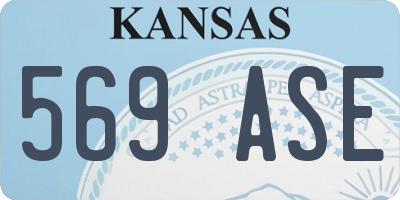 KS license plate 569ASE