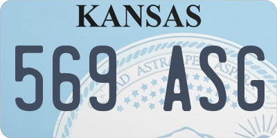 KS license plate 569ASG
