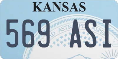 KS license plate 569ASI