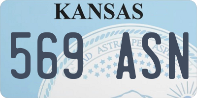 KS license plate 569ASN