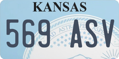 KS license plate 569ASV