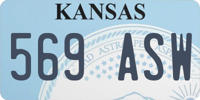 KS license plate 569ASW